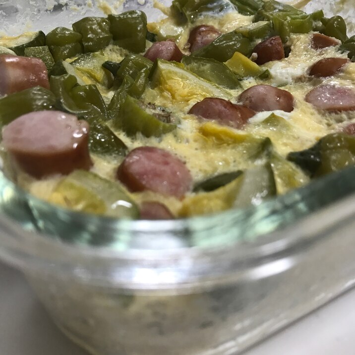 レンジで!簡単オムレツ
